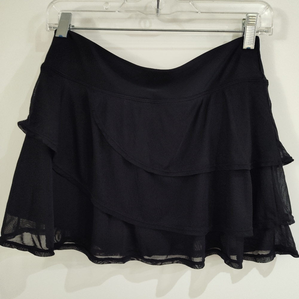 Layered Ruffle Swim Skirt